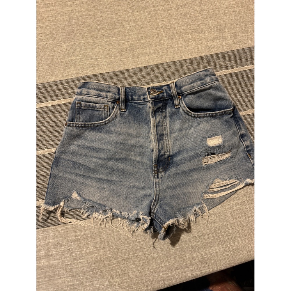 PacSun Vintage High‎ Rise Distressed Denim Shorts Blue Size 26